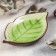 Ceramic serving dish "Tallula. Sheet ", 17 × 10 cm, green color
