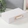 Casket wood to the leatherette "White reptile" 25x15x6.5 cm