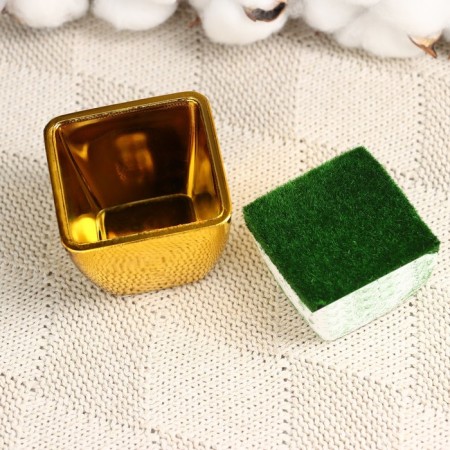 Floristic Kashpo "Axel" gold, 5.5x5x5cm-4