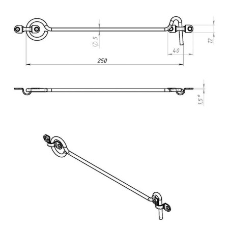 Wind KR-2550 hook, zinc coating-1