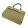 Bag women, genuine leather, olive 30x9x23 cm