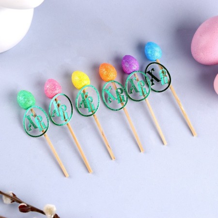 Decoration for the cake "Decor on a stick. HB ”, set 6 pcs.-5