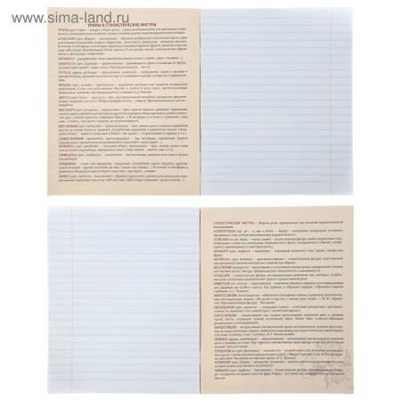 A set of subject notebooks of 48 sheets "Neon", 10 items with reference material, cover coated cardboard, UV-lax, OFSET BOCom-8