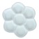 Porcelain porcelain round 14 cm, 7 cells