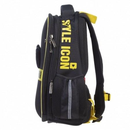 Frame backpack 38 x 29 x 17 cm, Hatber Ergonomic Light "Soft and Fluffy" black/yellow nrk_85002-3