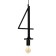 Bayerlux lamp "Figure 4" E27 40W black 35x22 cm