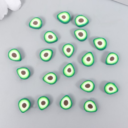 Beads for PVC "Half Avocado" set of 20 pcs 1x1x1 cm-1