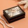 Casket "Girl with an owl", black, 8 × 10.5 cm, lacquer miniature
