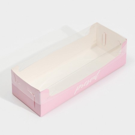 Confectionery packaging, cupcake box with PVC lid, Present, 30 x 8 x 11 cm-2