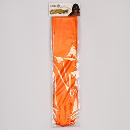 Carnival accessory - 55cm gloves, orange color-4