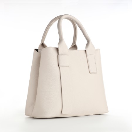 Women's bag with lightning, textura, average size, white color-1