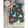 Garbage rug, "dinosaurs", 30x36 cm, for retraining, blue