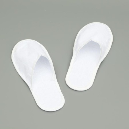 Disposable slippers, 42 size, terry, economy, white, closed cape-1