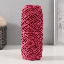 Knitting cord 35% cotton, 65% polypropylene 3 mm 85m/160 ± 10 g (cherry/bright pink)
