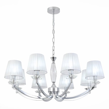 Suspension lamp ST LUCE. SL1756.103.08. Bello. 8x40 watts, E14, 90x90x35 cm, chromium color