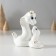 Souvenir Ceramics "Pope Snake and Baby" White with gold 4x9x8 cm