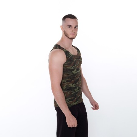 T -shirt male, khaki color/camouflage, size 48-1