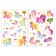 Stickers reusable set "for girls", 4 pcs.