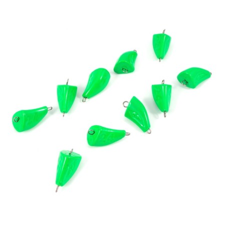 Cargo bullet-excentric stained collapsible Yaman 10 pcs., 24 g, green-3