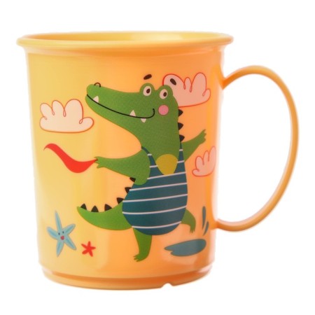 Mug with a decor 180 ml, children's, plastic, color mix