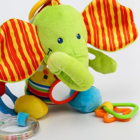 Soft “elephant” suspension, codium, teething, on the crib, stroller, crumb I-5