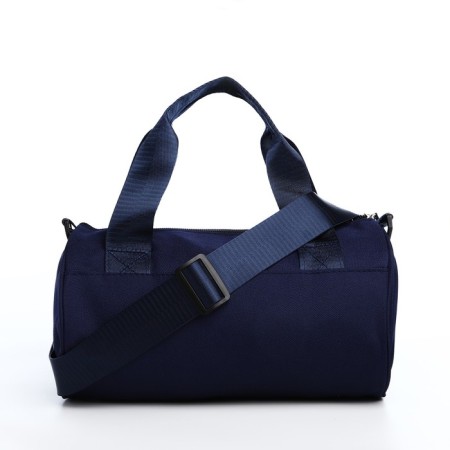 Youth bag with a zipper, blue color-4