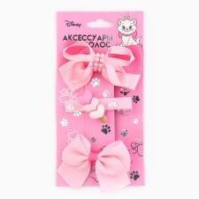 Hairpin clamping hair with a bow, set 3 pcs, cats aristocrats