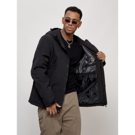 Sports male jacket, size 48, black color-10