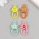 Carabiner Metal with a ring "Oval. Flower" mix 3.6x1.8 cm