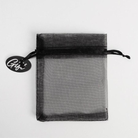 Boat Gift Organza Black “Gift”, with a nameplate, 10 x 12 cm +/- 1.5 cm-1