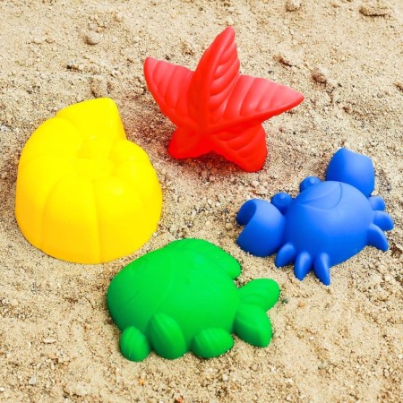 Set for sandboxes, 4 molds for sand, mix-9