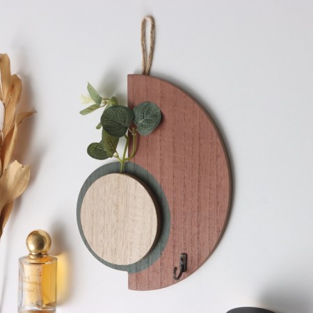 Hooks decorative wood "Abstraction. Half of the circle and circle" 1.5x19x23.5 cm-1