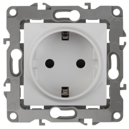 2p+E Schuko, 16A-250V, IP20, ERA12, White