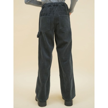 Pants for girls, height 128 cm, dark gray color-3