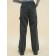 Pants for girls, height 128 cm, dark gray color