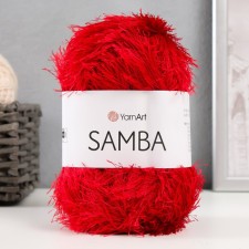 Samba yarn 100% polyester 150m/100g (2026 scarlet)