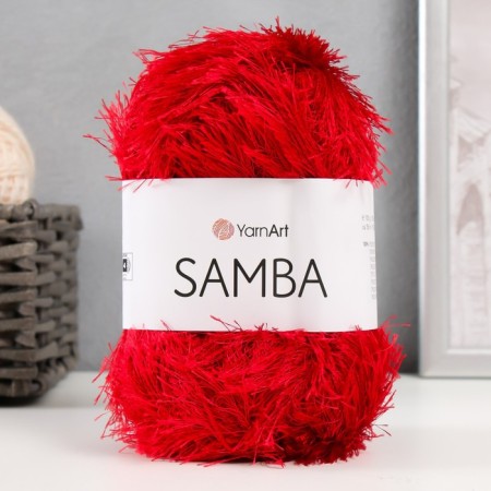 Samba yarn 100% polyester 150m/100g (2026 scarlet)