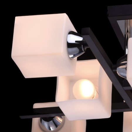 Tetro ceiling chandelier, 8x60W E27, coffee house 60x60x22 cm-7