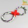 Toy training cable "eight", up to 27 cm, 110-130 gr, mix of flowers