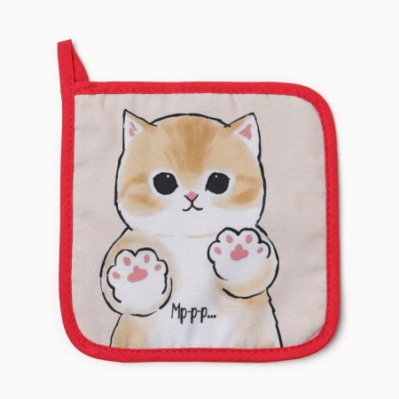 Set of kitchen. Dolyana "Kotik": mittens 20x28 cm, severity 17x17 cm, 35% HL, 65% PE-3