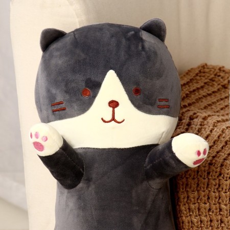 Soft toy-podushka "Cat", 65 cm, color gray color-1