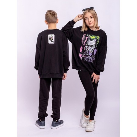 Sweatshirt for a boy, height 176 cm, black color-1