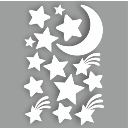 A set of luminous stickers for the car "Night Sky", 20 x 15 cm-1