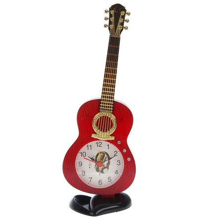 Clock - tablespoon "Guitar", discrete move, dial d -5.5 cm, 21.5 x 8.5 cm, aa