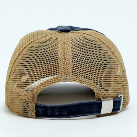 Baby cap for a boy with a Never, jeans, rr, 52-54 5-7 years-8