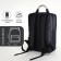 City backpack on a zipper, 2 pockets, with USB, blue color