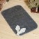 Bath and sauna rug "oak", gray felt, 33x50 cm