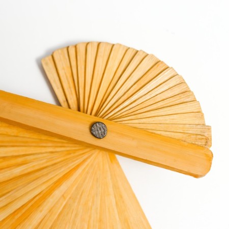 Fan bamboo, textile h = 50 cm "sakura" blue-4