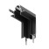The internal corner connector for the built-in track system Technical Trail-22b, 12x12x8.5 cm, black color is black