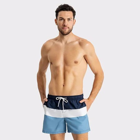 Male sports shorts, dark blue /white /blue, size 54 (xxl)-1